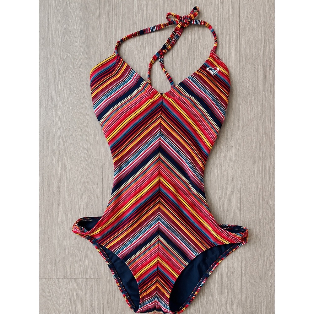 Roxy Multicolor Chevron One-Piece Swimsuit - Picture 2 of 4